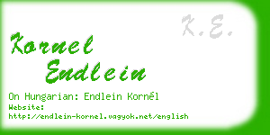 kornel endlein business card
